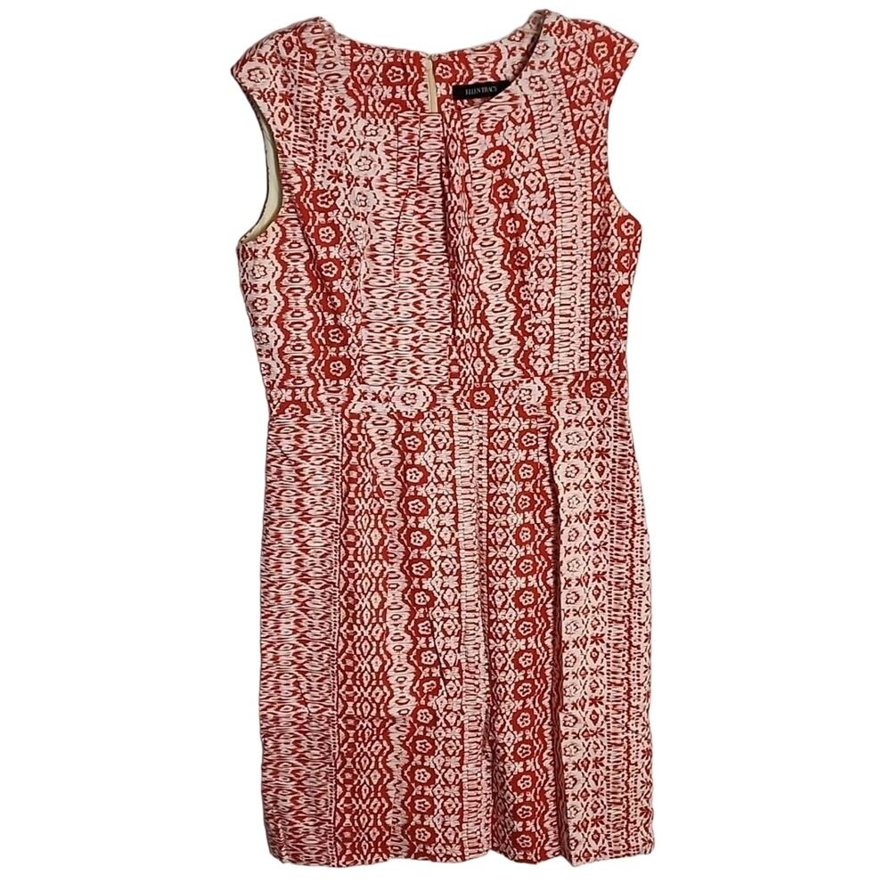 Ellen Tracy Sheath Dress, Red/White